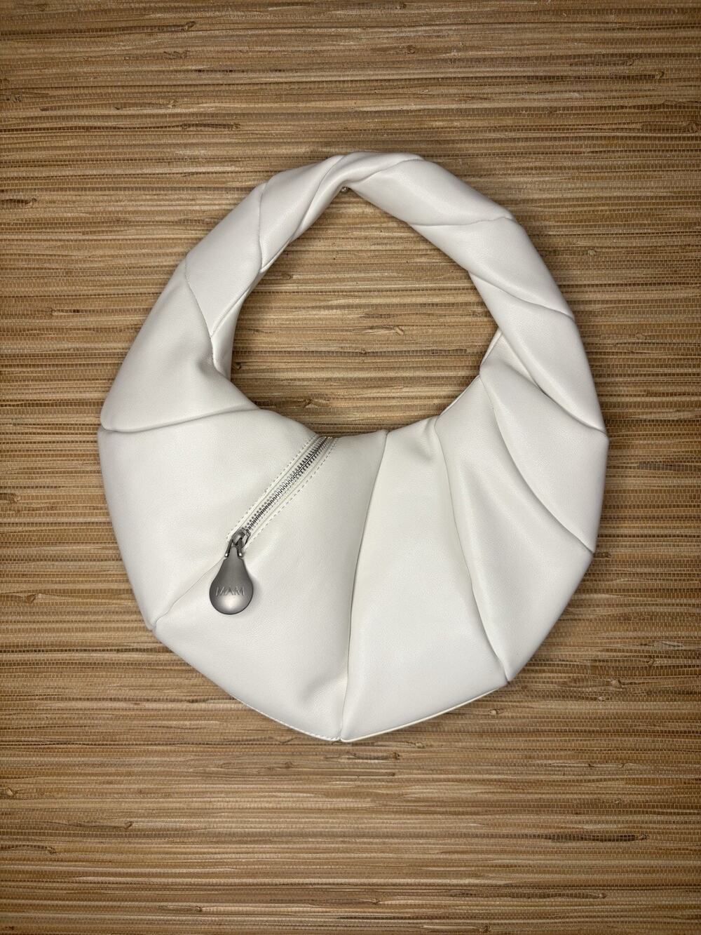 MAM Twisted Handbag Cowhide Leather Off White